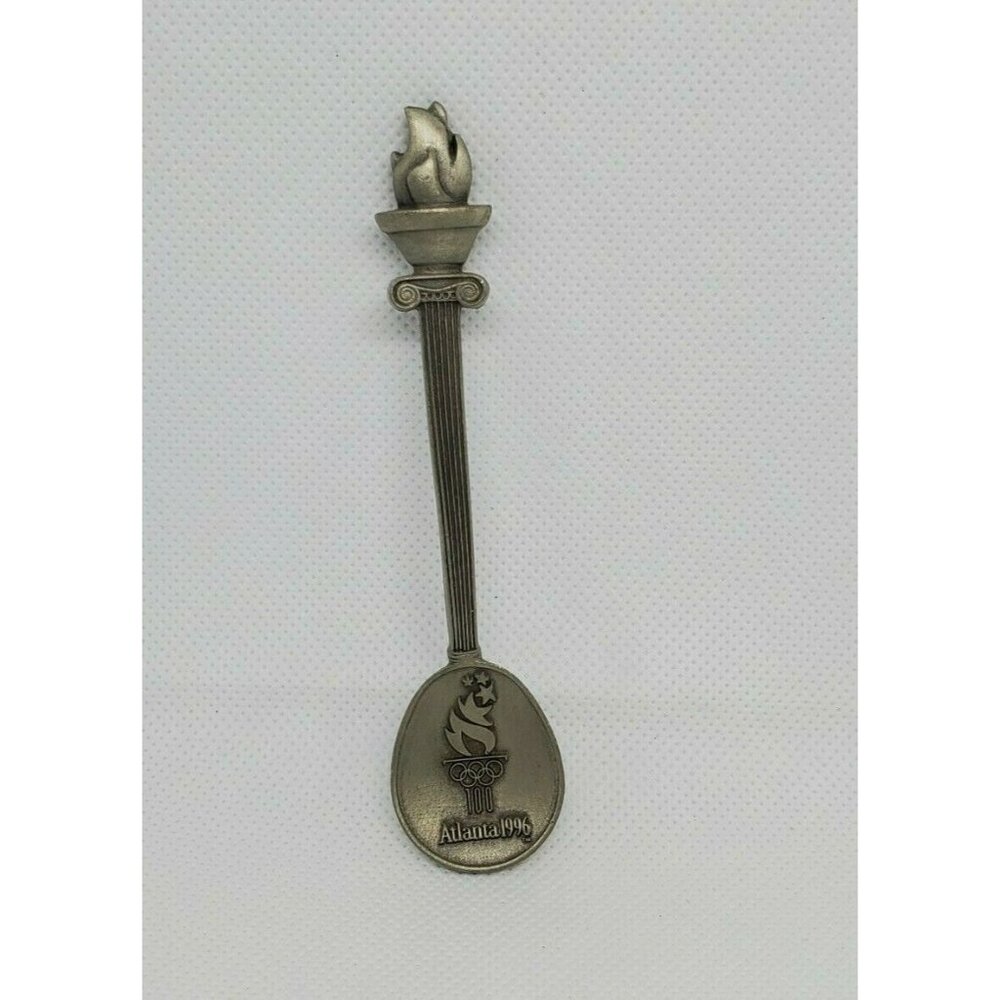 Fort Pewter Atlanta 1996 Vintage 100th Olympic Flame Embossed Mini Spoon